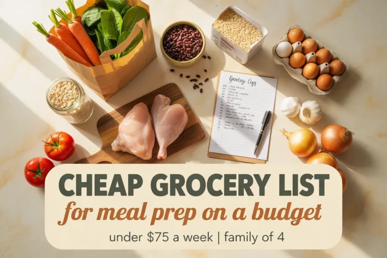Cheap Grocery List for Meal Prep on a Budget (Feed Your Family for Less in 2026)