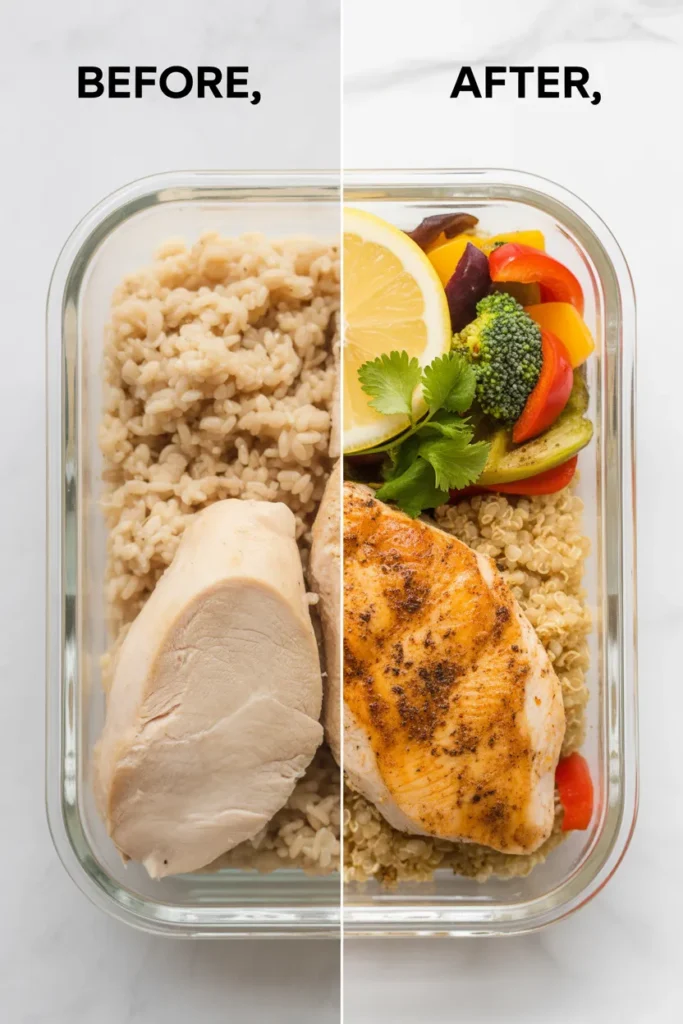 Common meal prep mistakes vs proper high protein meal prep for muscle building comparison