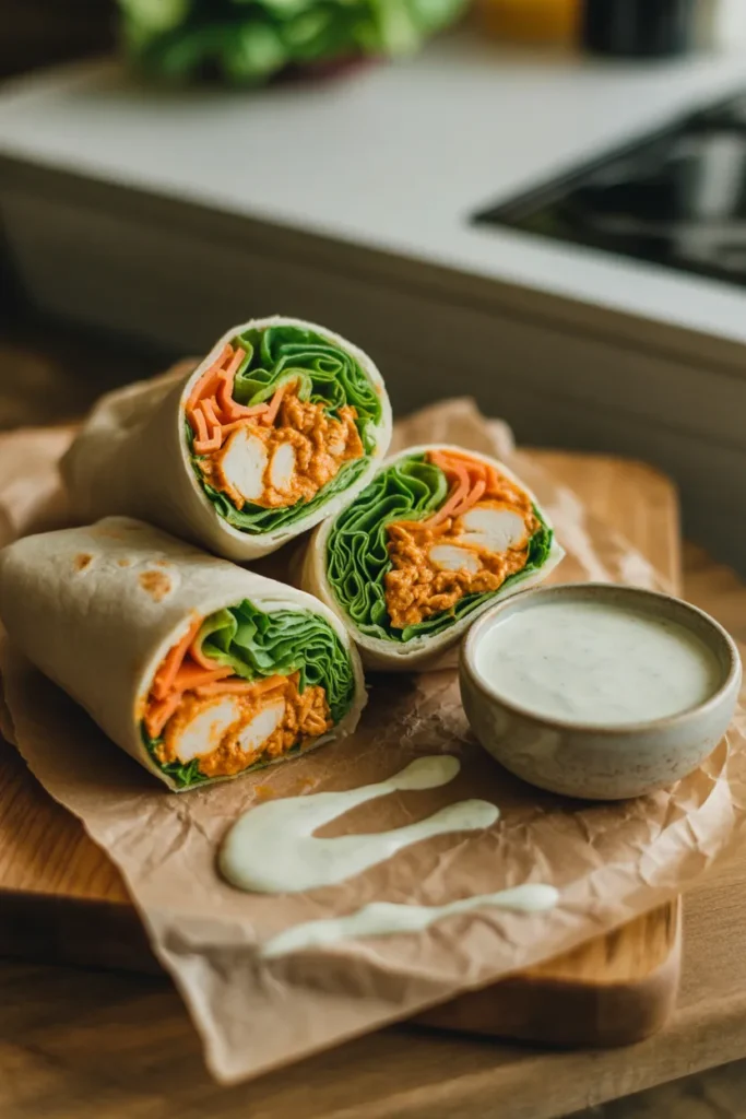 Easy buffalo chicken wraps for meal prep lunches