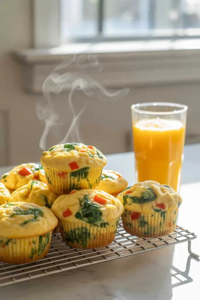 Easy high protein egg white breakfast muffins meal prep recipe for muscle building mornings