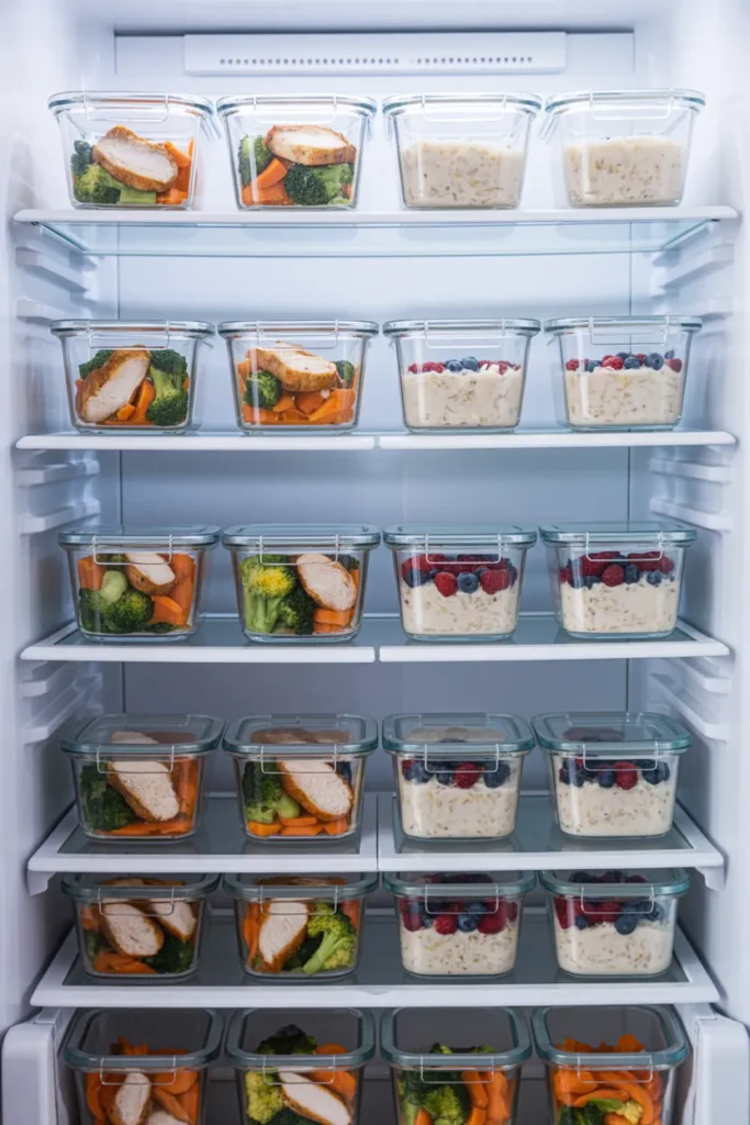 How to store gluten free meal prep in glass containers for the week