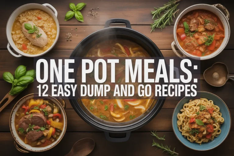 One Pot Meals 12 Easy Dump and Go Recipes — slow cooker and Instant Pot dinner ideas for busy weeknights featured image